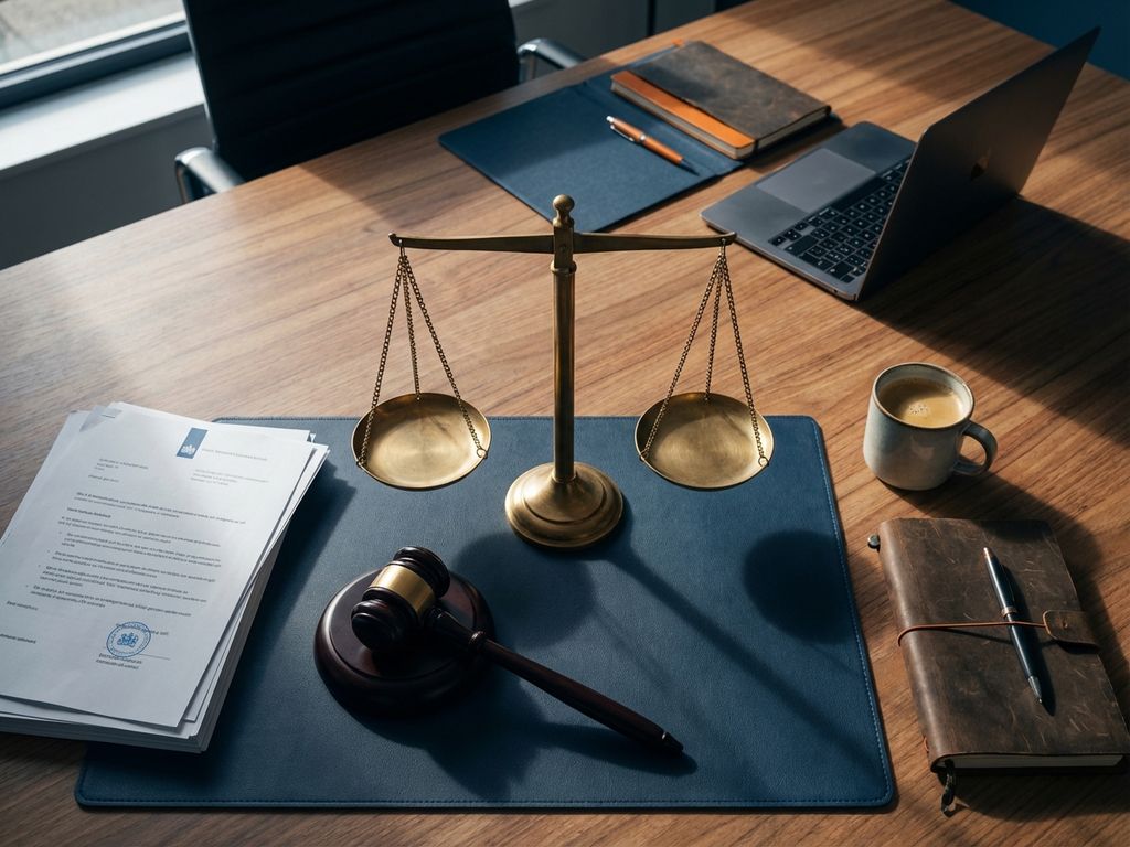 Weegschaal op bureau met Nederlandse juridische documenten en freelance werktools in evenwicht


---

**Token Analysis:**
- Input tokens (prompt): ~315
- Output tokens (response): ~20
- Total: ~335 tokens
- Well within 200,000 budget ✓